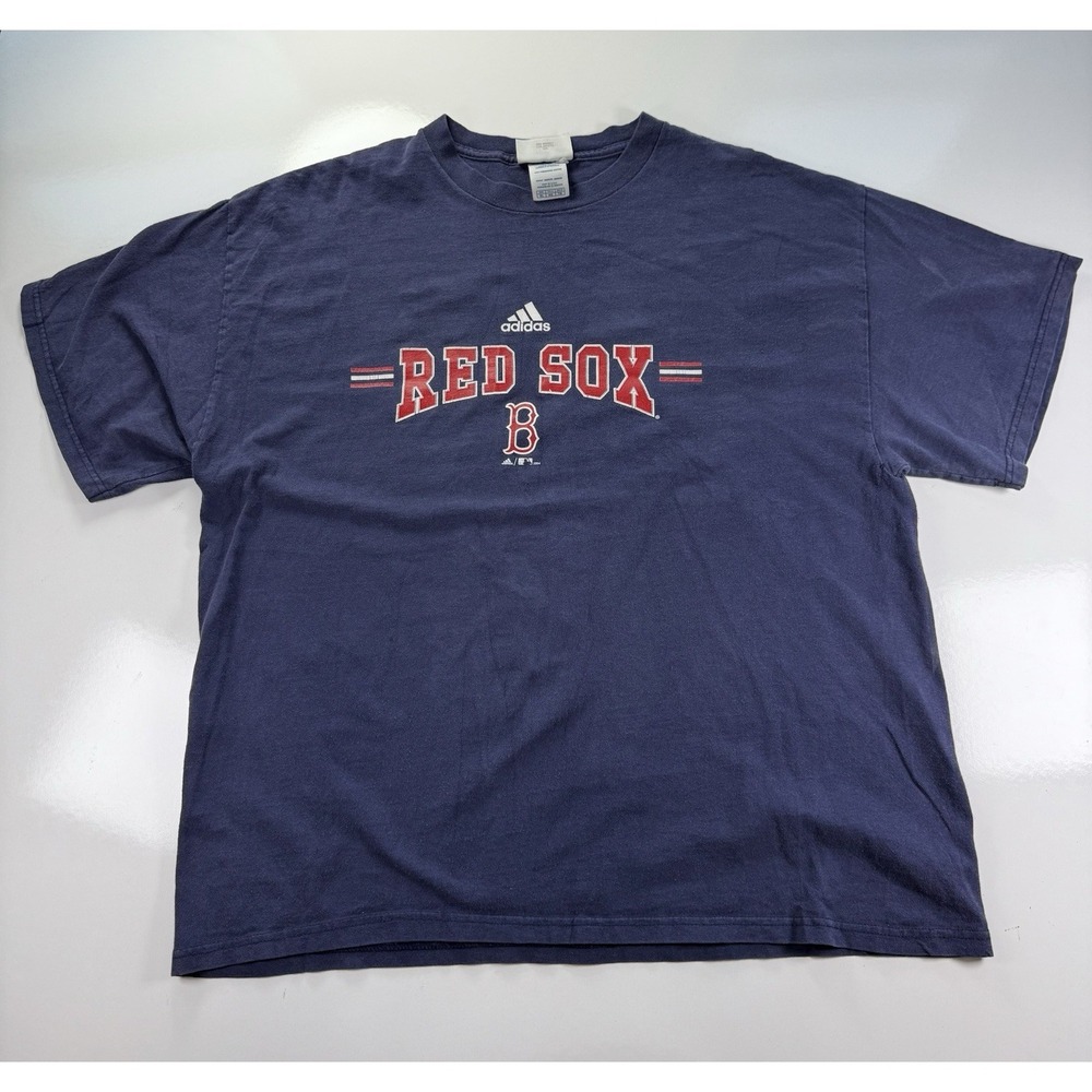 Vintage Boston Red Sox Blue XL TShirt Adidas MLB Single Stitch distressed tee
